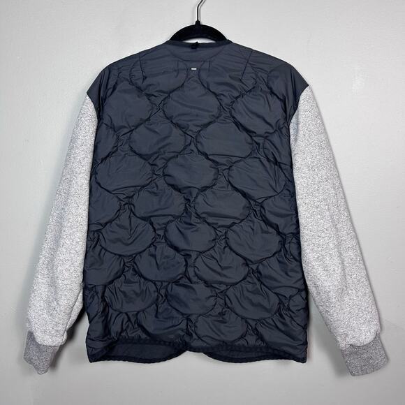 Rag & Bone jacket men's medium quilted varsity bomber varsity black gray - Picture 5 of 12